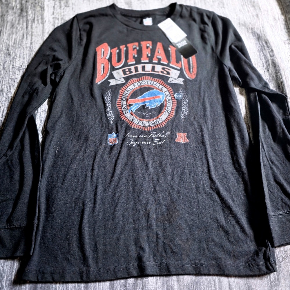 Abercrombie Kids Buffalo Bills NFL Long Sleeve Graphic Tee Black Size 13/14 NWT